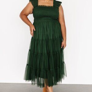 Baltic Born Emma Smocked Tulle Dress | Green Size 1XL1XL